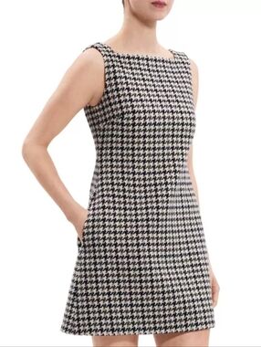 NWT Theory Wool Shift Mini Dress With Pockets 2 MSRP $395